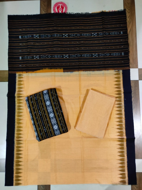101633 Sambalpuri Handloom Cotton Dress Material With Dupatta 
