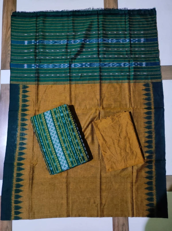 101634 Sambalpuri Handloom Cotton Dress Material With Dupatta 