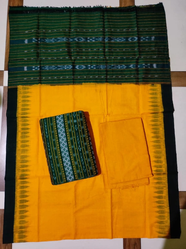 101637 Sambalpuri Handloom Cotton Dress Material With Dupatta 
