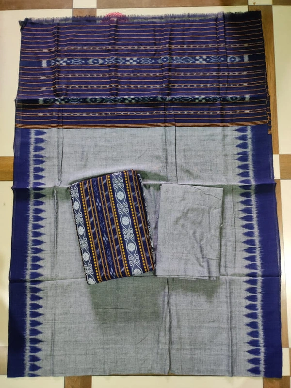 101638 Sambalpuri Handloom Cotton Dress Material With Dupatta 