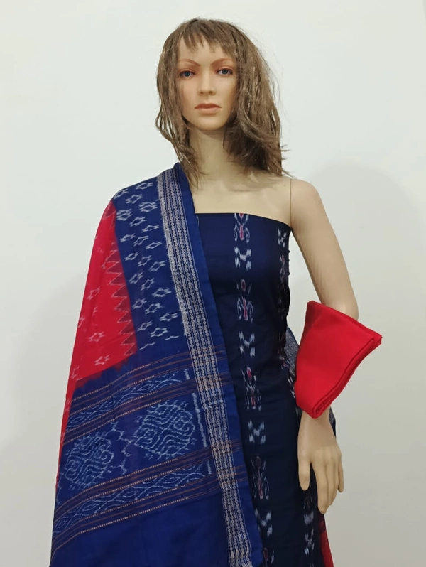 101643 Sambalpuri Handloom Cotton Dress Material With Dupatta 