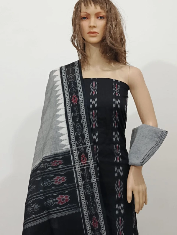 101650 Sambalpuri Handloom Cotton Dress Material With Dupatta 