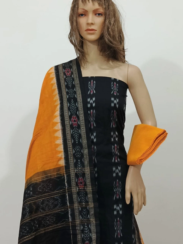 101652 Sambalpuri Handloom Cotton Dress Material With Dupatta 
