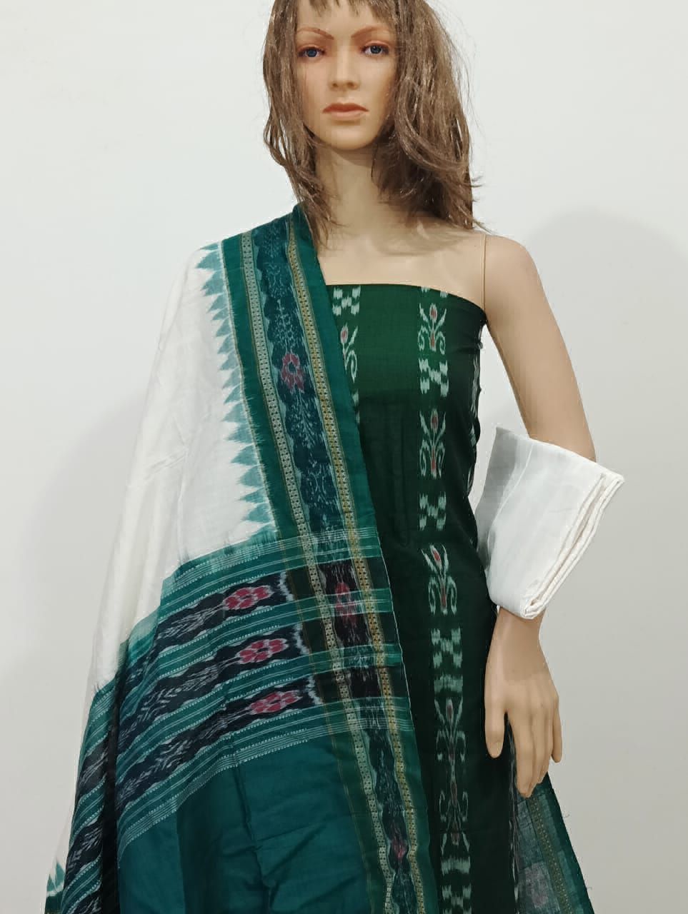 Black Ikkat Sambalpuri Silk Dress Material | C251900443 – Priyadarshini  Handloom