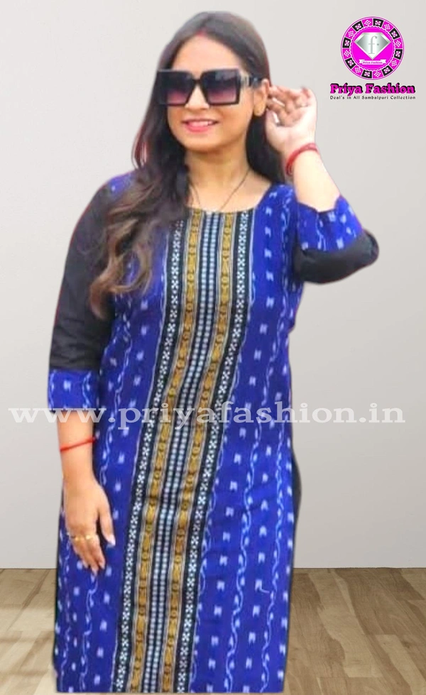 101676 Sambalpuri Handloom Cotton Kurti  - 40