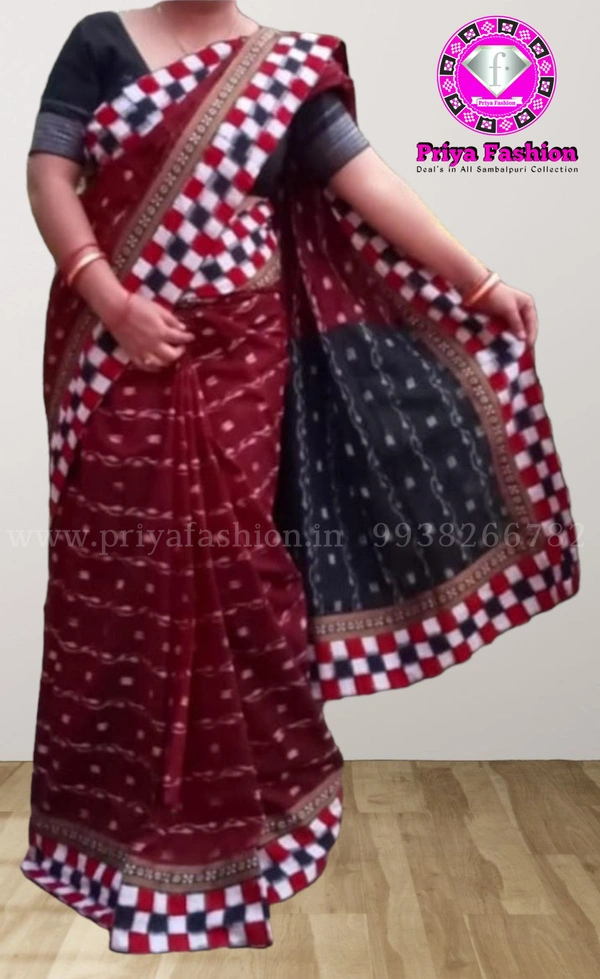101692 Sambalpuri Handloom Patchwork Saree With Blause 