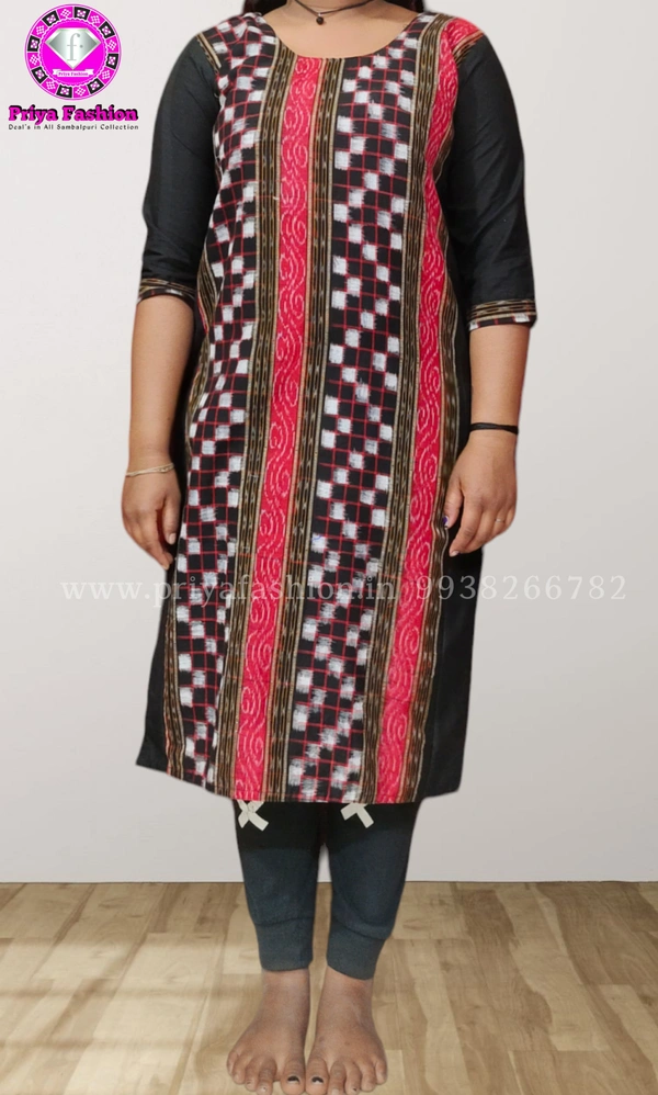 101703 Sambalpuri Handloom Cotton Stitching Kurti  - 38