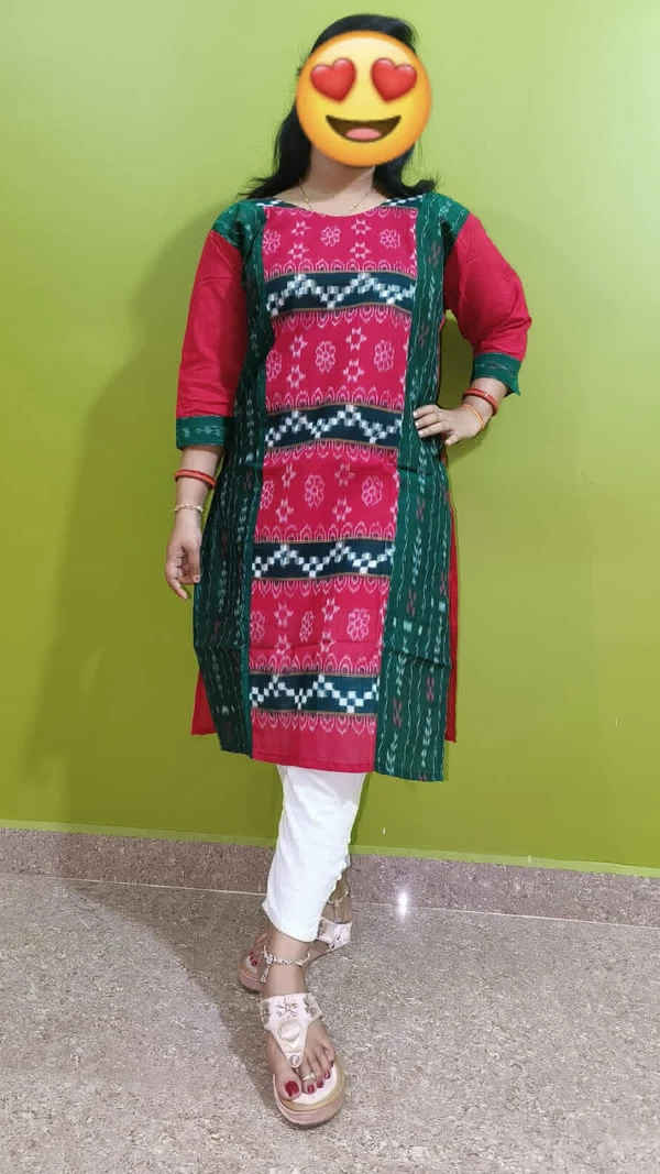 101730 Sambalpuri Handloom Stiching Kurti  - 38