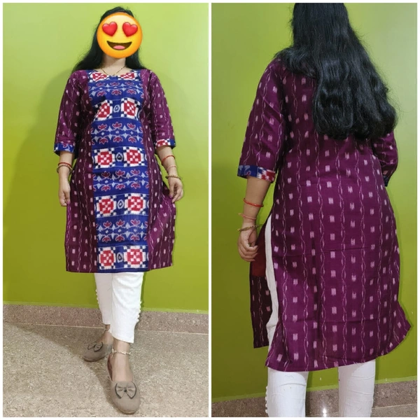 101754 Sambalpuri Handloom Cotton Stitching Kurti  - 38