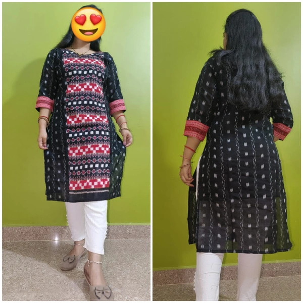 101756 Sambalpuri Handloom Cotton Stitching Kurti  - 40