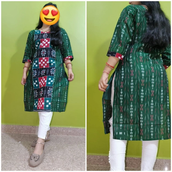 101757 Sambalpuri Handloom Cotton Stitching Kurti  - 44