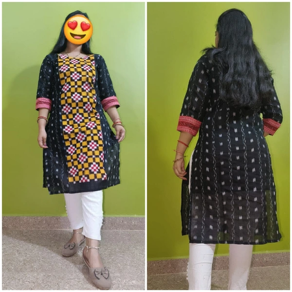 101758 Sambalpuri Handloom Cotton Stitching Kurti  - 34