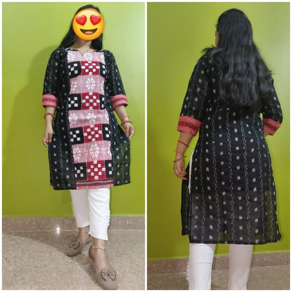 101759 Sambalpuri Handloom Cotton Stitching Kurti  - 34