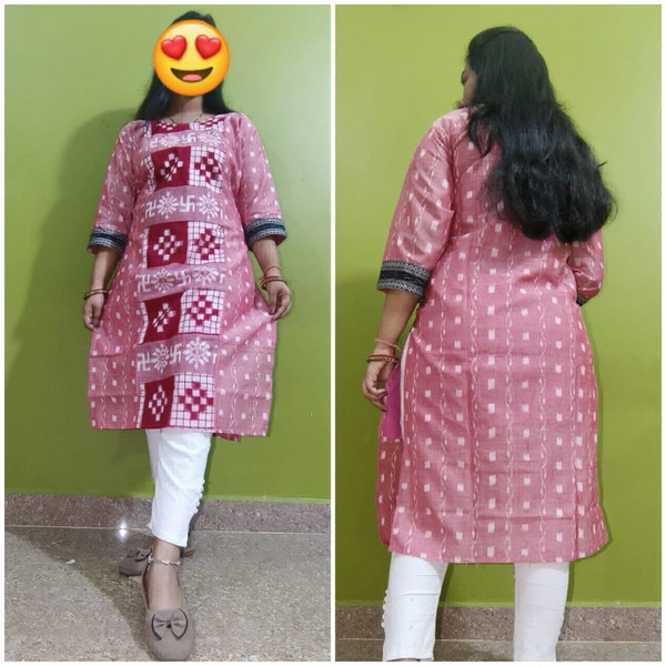 101760 Sambalpuri Handloom Cotton Stitching Kurti  - 44