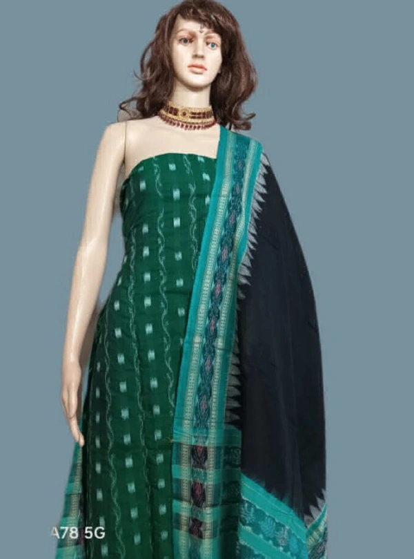 101767 Sambalapuri Handloom Dress Material With Dupatta 