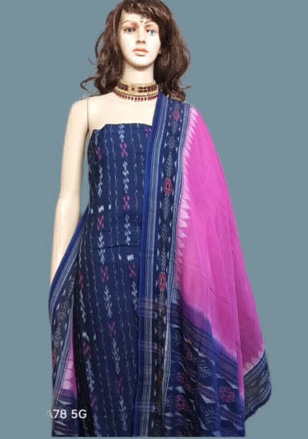 101769 Sambalapuri Handloom Dress Material With Dupatta 