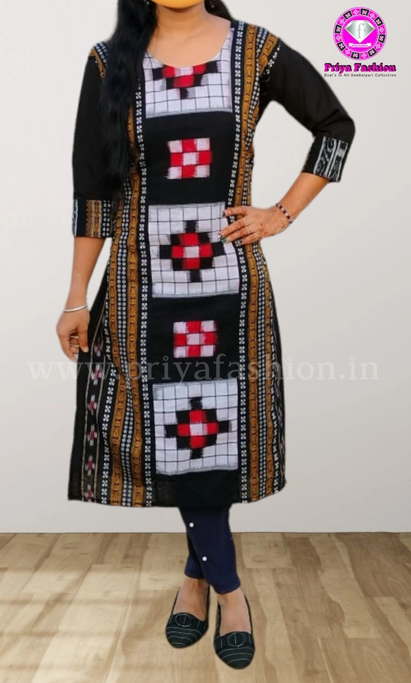 101775 Sambalpuri Handloom Cotton kurti  - 40