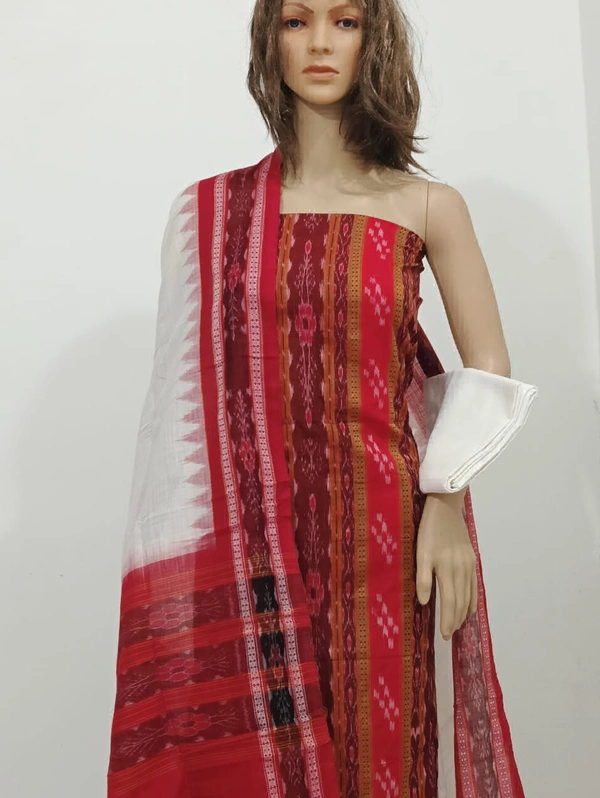 101804 Sambalpuri Handloom Dress Material With Dupatta