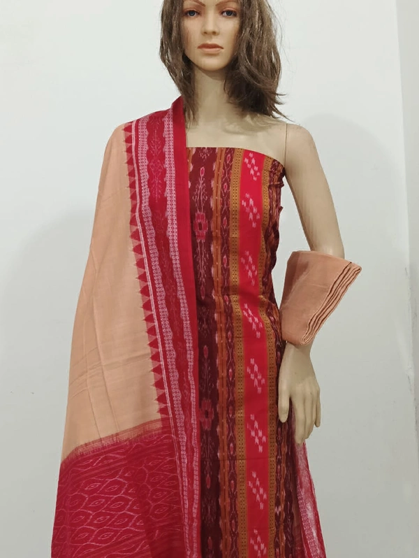 101806 Sambalpuri Handloom Dress Material With Dupatta