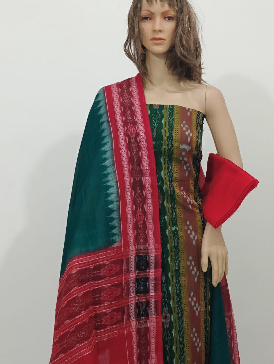 Buy Womens Handloom Dress Material Hd9 Multicoloured at Amazon.in