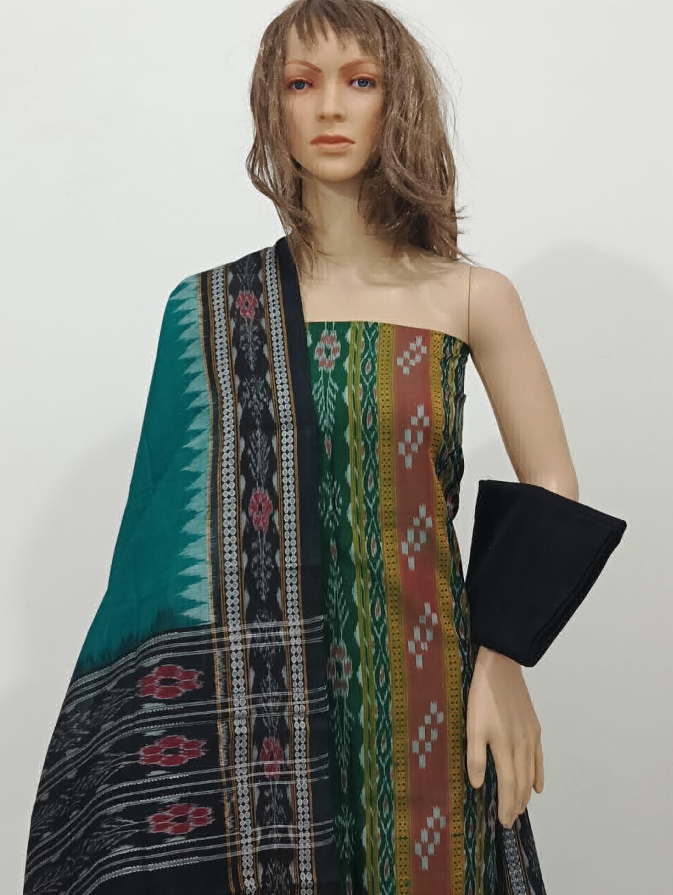 Buy SAAVITHRI HANDLOOMS Chirala Handloom Women's Cotton Unstitched Dress  Material (Light Purple) at Amazon.in