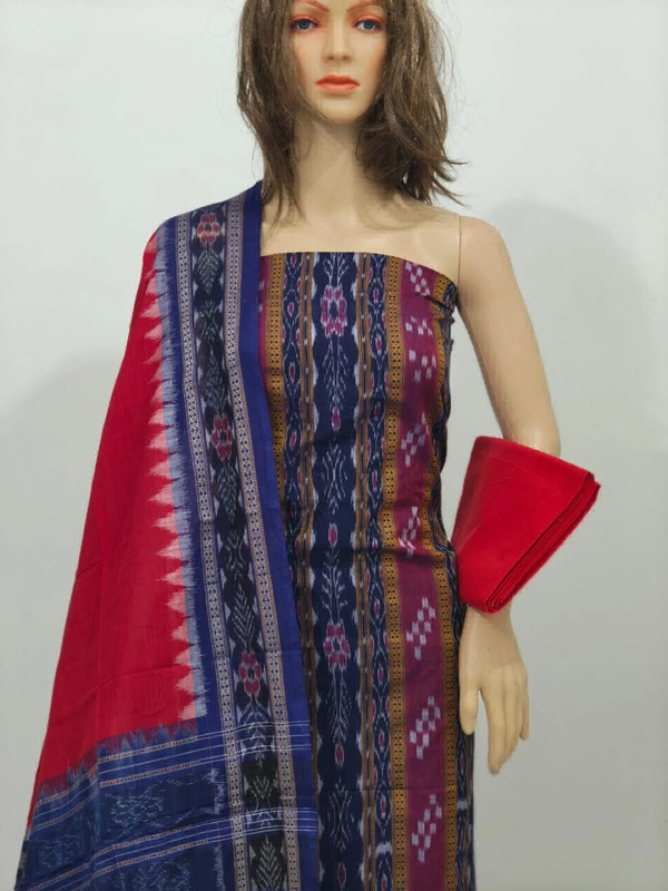 101823Sambalpuri Handloom Dress Material With Dupatta
