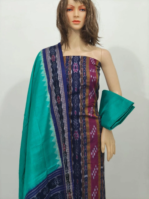 101824Sambalpuri Handloom Dress Material With Dupatta