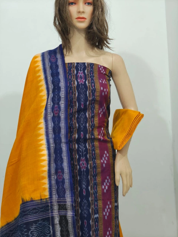 101826Sambalpuri Handloom Dress Material With Dupatta