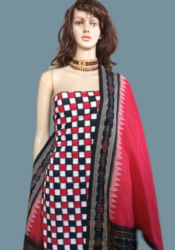 101855 Sambalpuri Handloom Dress Material  with Dupatta 