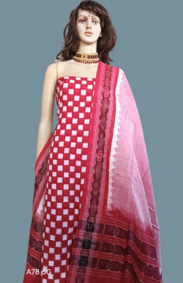 101856 Sambalpuri Handloom Dress Material  with Dupatta 