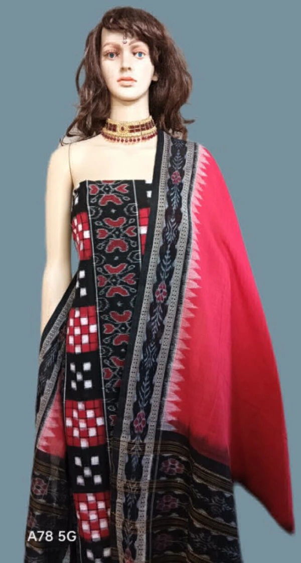 101857 Sambalpuri Handloom Dress Material  with Dupatta 