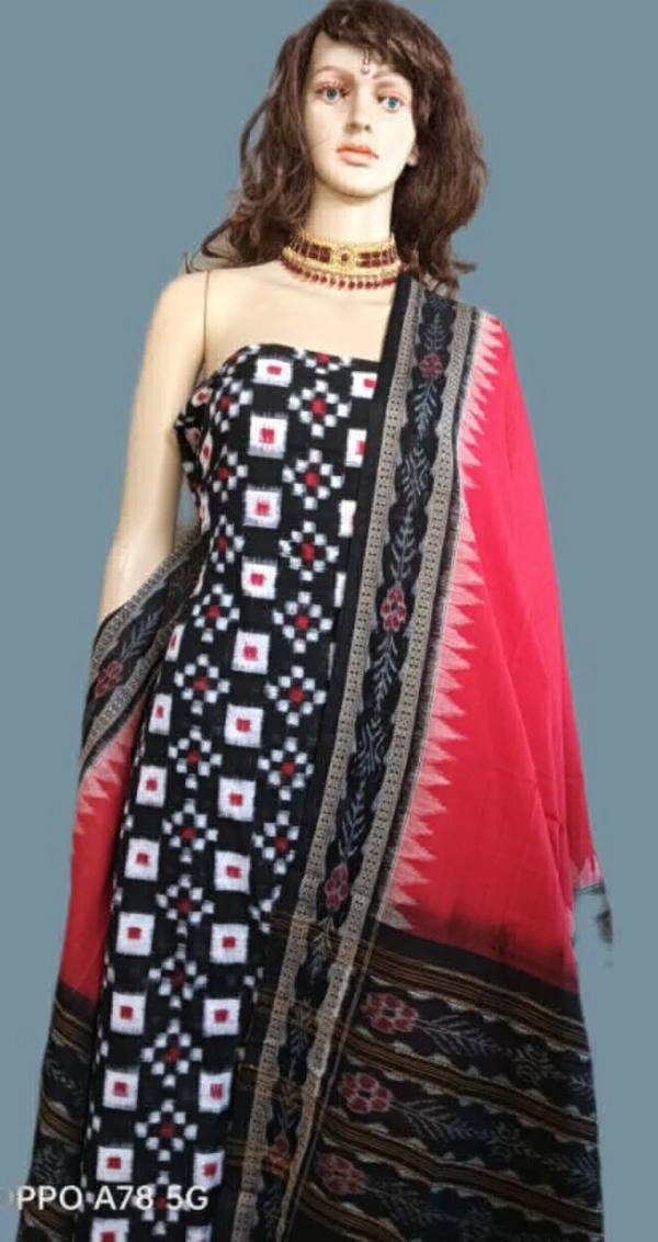 101858 Sambalpuri Handloom Dress Material  with Dupatta 