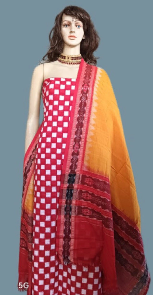 101859 Sambalpuri Handloom Dress Material  with Dupatta 