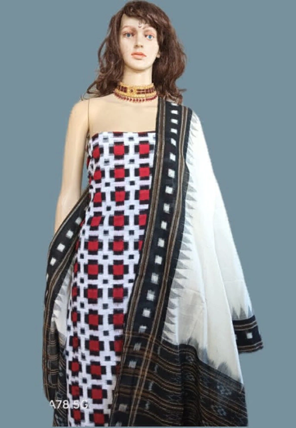 101861 Sambalpuri Handloom Dress Material  with Dupatta 