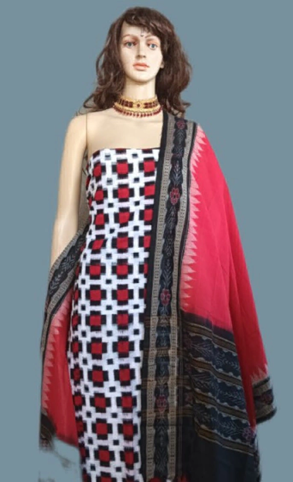 101862 Sambalpuri Handloom Dress Material  with Dupatta 