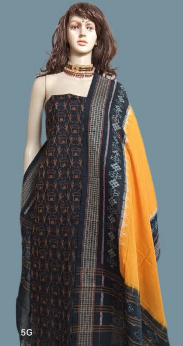 101864 Sambalpuri Handloom Dress Material  with Dupatta 