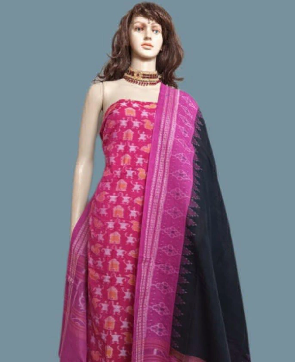 101870 Sambalpuri Handloom Dress Material  with Dupatta 