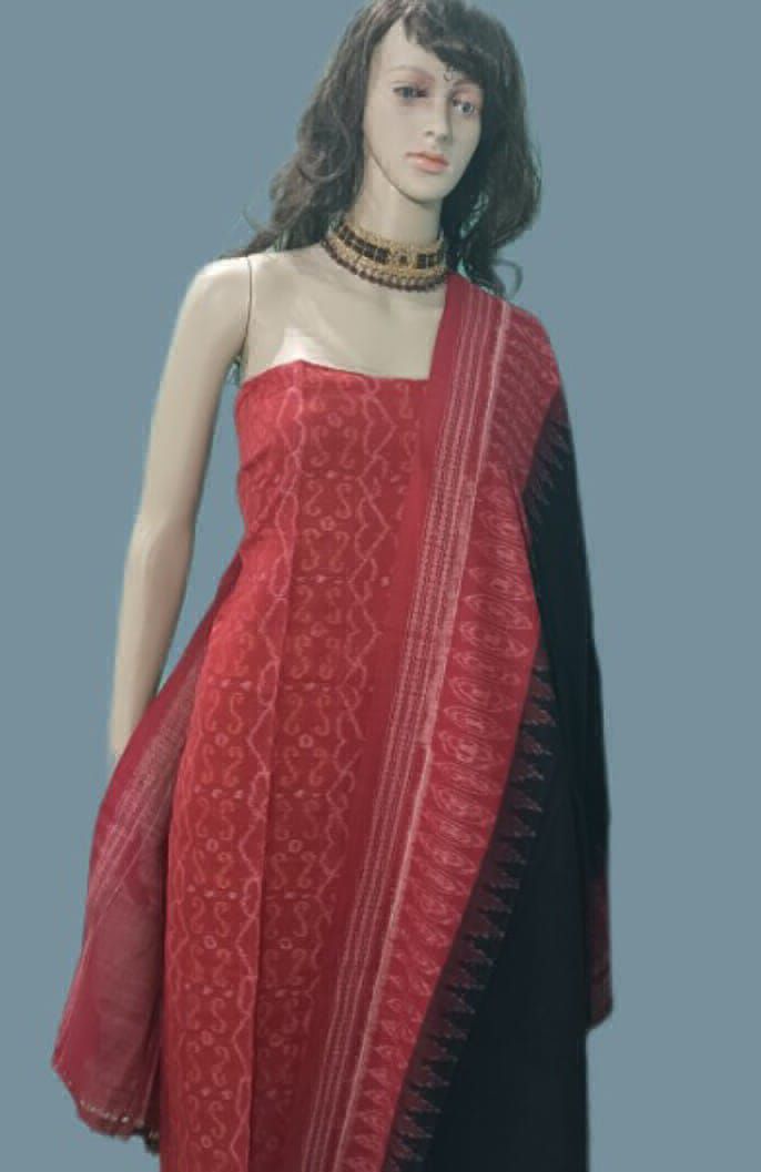 101825Sambalpuri Handloom Dress Material With Dupatta