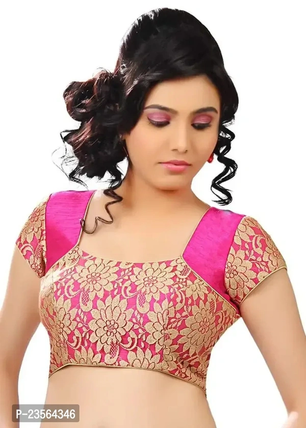101874 Women Stiching Design Blause  - 40, Magenta / Fuchsia