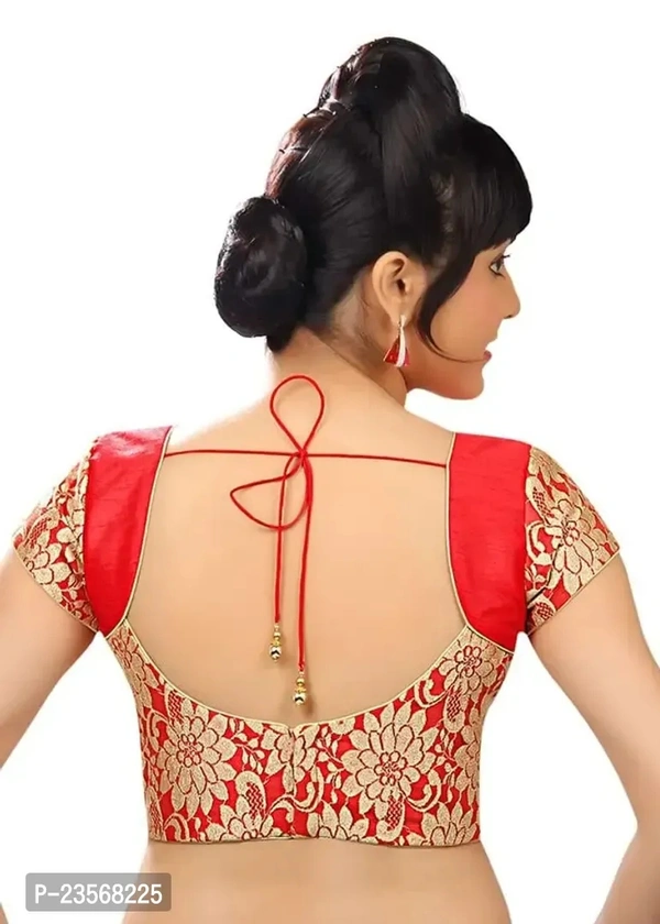 101875 Women Stiching Design Blause  - Red, 40