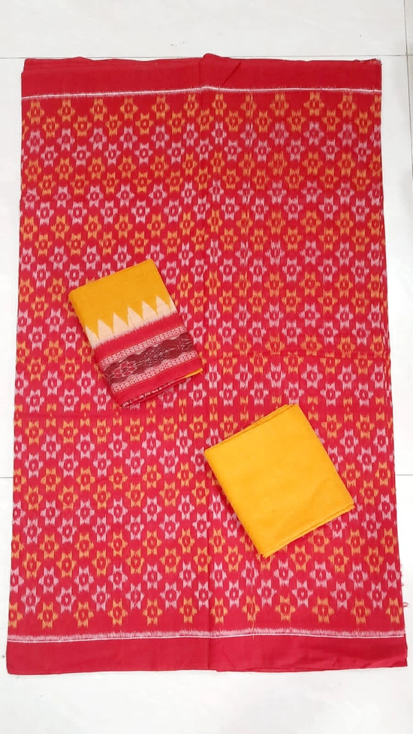 101984 Sambalpuri Handloom Dress Meterial With Dupatta 