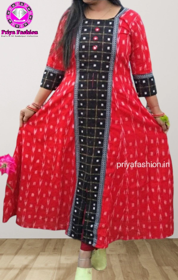102013 Sambalpuri Round Kurti, Long Top  - 40
