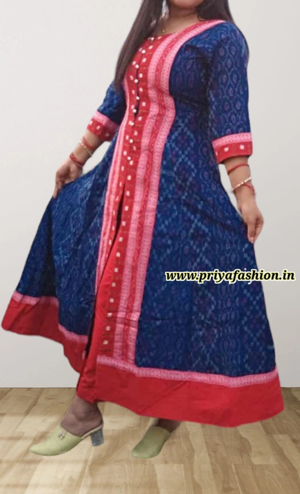 102014 Sambalpuri Round Kurti, Long Top  - 40