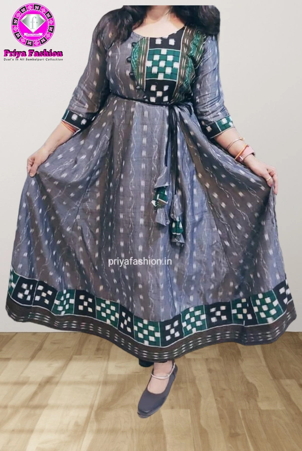 102015 Sambalpuri Round Kurti, Long Top  - 40