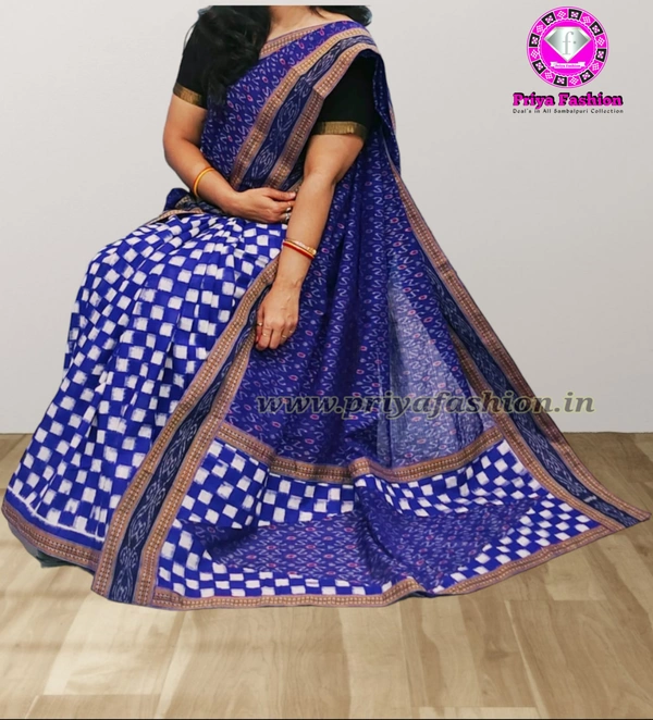 102036 Sambalpuri Handloom Patchwork Saree With Blause 
