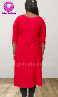 102049 Sambalpuri Stitching Kurti Red Colour  - 40