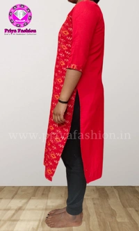 102052 Sambalpuri Stitching Kurti Red Colour  - 40