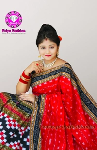 101610 Patchwork Saree Sambalpuri Handloom Cotton Fabric With Blause - Sk6400