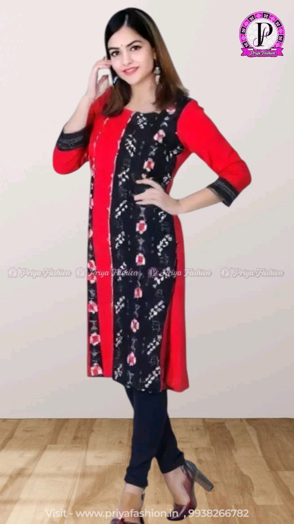101061 Sambalpuri Handloom Cotton Kurti  - 32 Chest