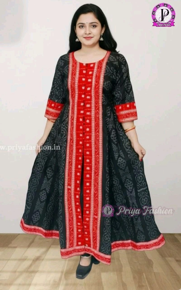 101607 Round Kurti Sambalpuri Handloom New Design  - 38